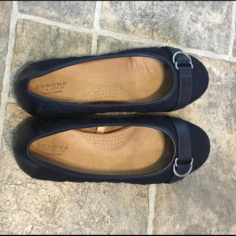 Navy wool quilted loafers